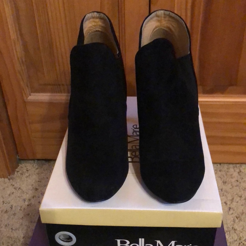 Black suede booties